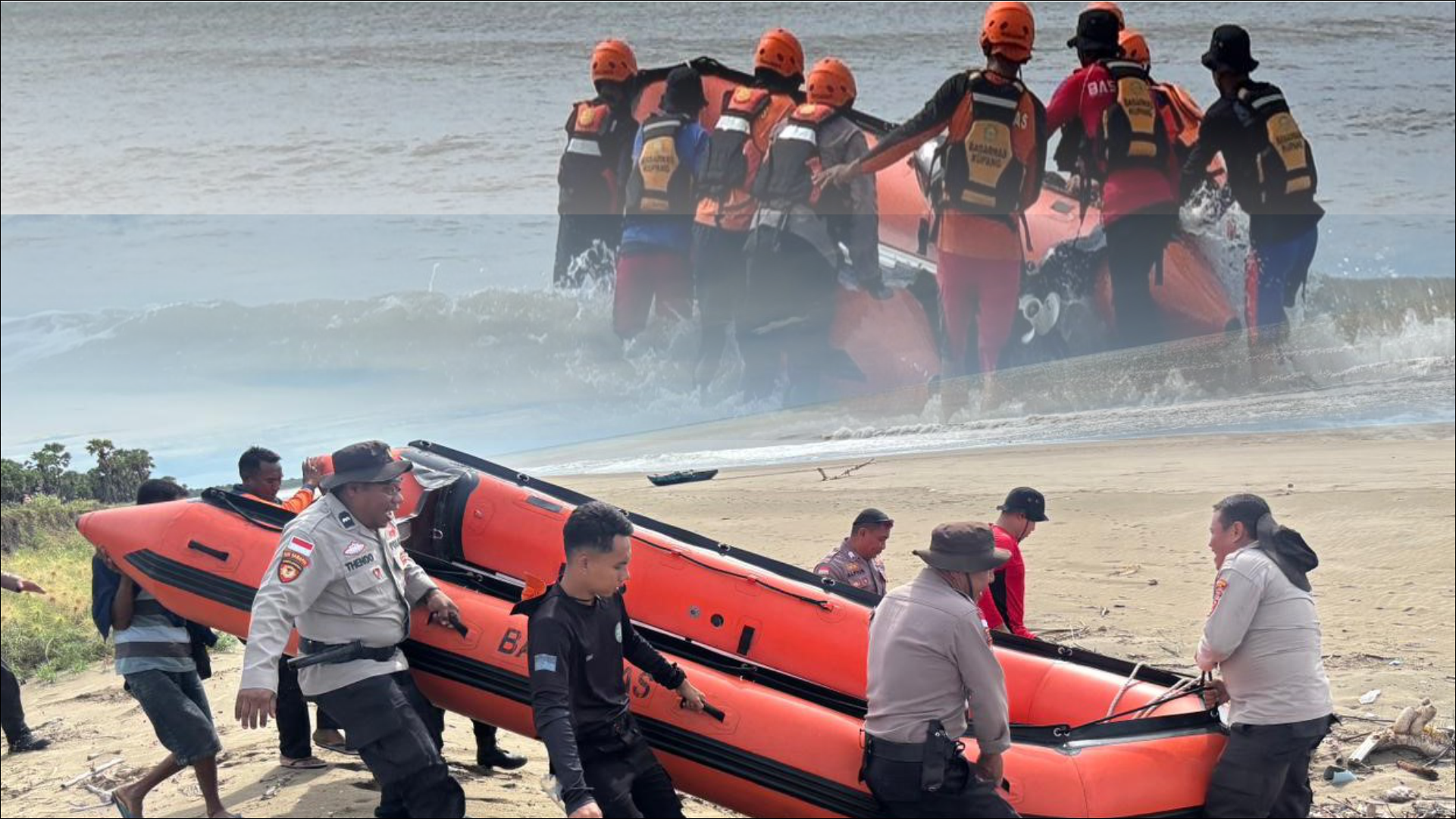 Nelayan Kele Hilang Diterjang Arus Oetune, Tim Gabungan Sisir Pantai Hingga Muara Toineke