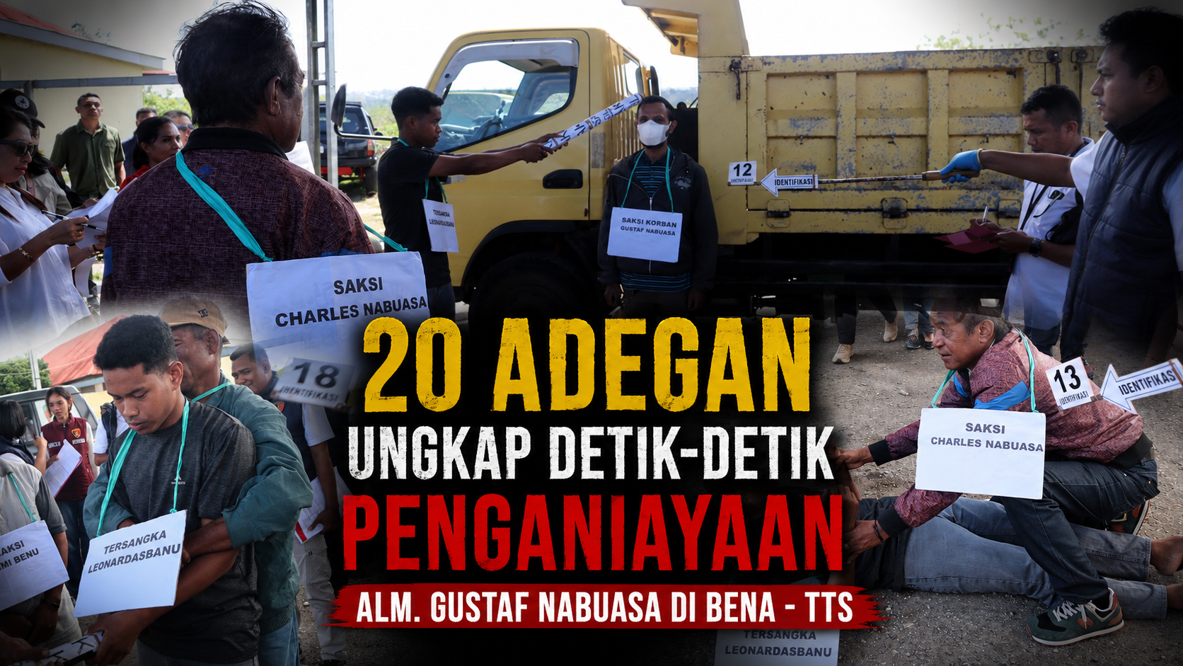 20 Adegan Ungkap Detik-Detik Maut di Bena, Polisi Rekonstruksi Kasus Penganiayaan Berat Terhadap Korban Alm. Gustaf Nabuasa