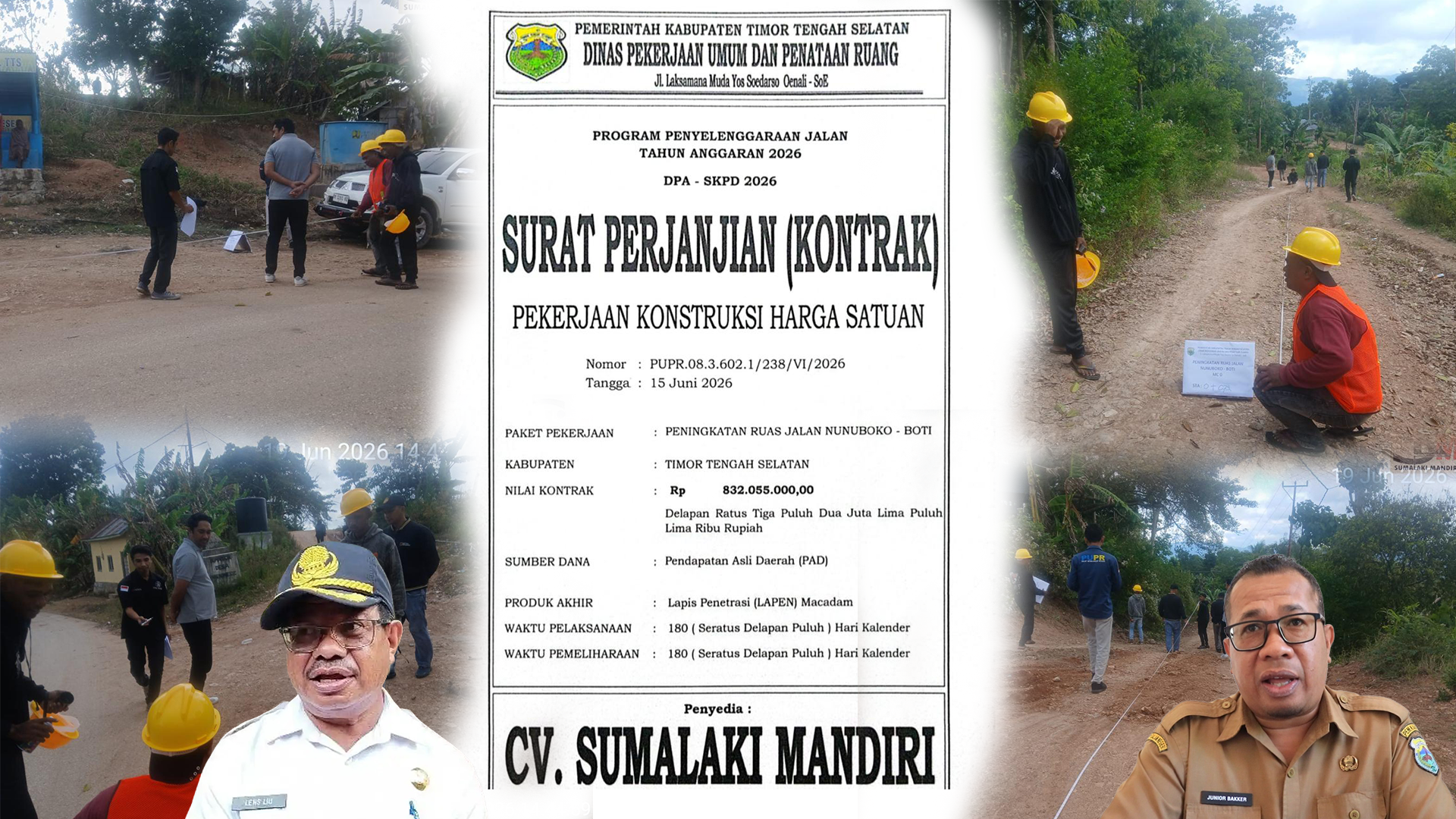 Jalan Nunuboko–Boti Mulai Dibangun, Dinas PUPR TTS Pastikan Proyek Diawali MC-0 Demi Jaminan Kualitas